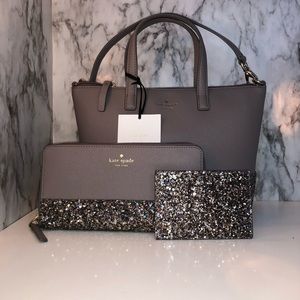 Kate Spade Purse Wallet Cardholder Glitter Set